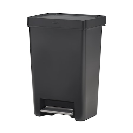Rubbermaid Rubbermaid Premier Series II 13 gal Gray Plastic/Stainless Steel Step On Trash Can 2120984